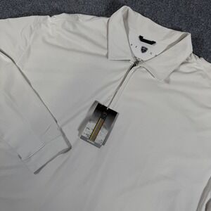 Nike Golf Pullover Mens 2XL White Long Sleeve 1/4 Zip‎ Dri Fit Windproof New